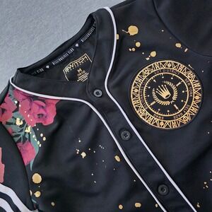 Switch Remarkable Kids Black Floral Jersey Billionaires Club Gold Medium 10-12